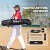 imageZELUS Baseball Net 7 ft x7 ft Softball Hitting ampamp Pitching with Carry Bag Ground Stakes Portable Backstop ampamp Bow Frame Training Equipment for All AgesBlack1