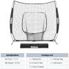 imageZELUS Baseball Net 7 ft x7 ft Softball Hitting ampamp Pitching with Carry Bag Ground Stakes Portable Backstop ampamp Bow Frame Training Equipment for All AgesBlack1