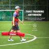 imageZELUS Baseball Net 7 ft x7 ft Softball Hitting ampamp Pitching with Carry Bag Ground Stakes Portable Backstop ampamp Bow Frame Training Equipment for All AgesRED