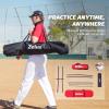 imageZELUS Baseball Net 7 ft x7 ft Softball Hitting ampamp Pitching with Carry Bag Ground Stakes Portable Backstop ampamp Bow Frame Training Equipment for All AgesRed1