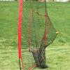 imageZELUS Baseball Net 7 ft x7 ft Softball Hitting ampamp Pitching with Carry Bag Ground Stakes Portable Backstop ampamp Bow Frame Training Equipment for All AgesRED