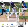 imageZELUS Baseball Net 7 ft x7 ft Softball Hitting ampamp Pitching with Carry Bag Ground Stakes Portable Backstop ampamp Bow Frame Training Equipment for All AgesBlack