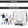 imageZELUS Baseball Net 7 ft x7 ft Softball Hitting ampamp Pitching with Carry Bag Ground Stakes Portable Backstop ampamp Bow Frame Training Equipment for All AgesBlack