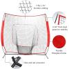 imageZELUS Baseball Net 7 ft x7 ft Softball Hitting ampamp Pitching with Carry Bag Ground Stakes Portable Backstop ampamp Bow Frame Training Equipment for All AgesRED