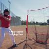 imageZELUS Baseball Net Kit with Baseball Tee and Sock Net 7x7ft Softball Baseball Training Equipment for Hitting and Batting Practice Portable Indoor Outdoor Pitching NetNet and ballRed