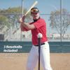 imageZELUS Baseball Net Kit with Baseball Tee and Sock Net 7x7ft Softball Baseball Training Equipment for Hitting and Batting Practice Portable Indoor Outdoor Pitching NetNet and ballRed