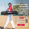 imageZELUS Baseball ampamp Softball Practice Hitting and Pitching Net with Batting Tee Portable Backstop Net with Carry Bag Training Equipment for All AgesRed