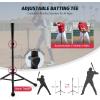 imageZELUS Baseball ampamp Softball Practice Hitting and Pitching Net with Batting Tee Portable Backstop Net with Carry Bag Training Equipment for All AgesRed