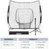 imageZELUS Baseball ampamp Softball Practice Hitting and Pitching Net with Batting Tee Portable Backstop Net with Carry Bag Training Equipment for All AgesBlack