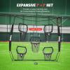 imageZELUS Football Throwing Net Quarterback Training Equipment with 5 Target Pockets Football Practice Throwing Passing Accuracy Trainer with Carry Bag Ground Stakes for Kids AdultsBlack