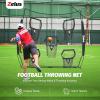 imageZELUS Football Throwing Net Quarterback Training Equipment with 5 Target Pockets Football Practice Throwing Passing Accuracy Trainer with Carry Bag Ground Stakes for Kids AdultsBlack