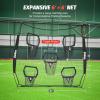 imageZELUS Football Throwing Net Quarterback Training Equipment with 5 Target Pockets Football Practice Throwing Passing Accuracy Trainer with Carry Bag Ground Stakes for Kids AdultsBlack