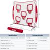 imageZELUS Football Throwing Net Quarterback Training Equipment with 5 Target Pockets Football Practice Throwing Passing Accuracy Trainer with Carry Bag Ground Stakes for Kids AdultsRed