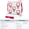 imageZELUS Football Throwing Net Quarterback Training Equipment with 5 Target Pockets Football Practice Throwing Passing Accuracy Trainer with Carry Bag Ground Stakes for Kids AdultsRed