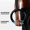 imageZELUS Gymnastic Rings Exercise Olympic Rings with Adjustable Straps Steel Buckles Perfect for Workout Strength Training PullUps and Dips Black