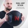 imageZELUS Medicine Ball with Dual Grip 1020 lbs Exercise Ball Weight Ball with Handles Textured Grip Exercise Ball Strength Training Core Workouts100 Pounds