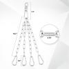 imageZELUS Punching Bag Hanger 304 Stainless Steel Heavy Bag Hanger with 150 lb Weight Capacity 4 Snap Hooks Heavy Duty Punching Bag Swivel Chain for Boxing MMA Heavy Bag Workouts