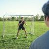 imageZELUS Soccer Goal 8 x 56 ft 2 in 1 Powder Coated Soccer Goal Frame with All Weather Net ampamp Detachable Target Goal Net for improving Skills