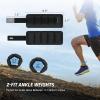 imageZELUS Soft Iron ZFit Ankle Weights 1 Pair Adjustable 4LB7LB10LB for Women Men Ultra Thin Leg Weights with Adjustable Straps Arm Weight for Gym Home Yoga Jogging WalkingBlack