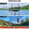 imageZELUS Volleyball Training Equipment 11x8 ft Volleyball Practice Net Station with Adjustable Height ampamp Ball ReturnBlack 1