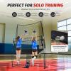 imageZELUS Volleyball Training Equipment 11x8 ft Volleyball Practice Net Station with Adjustable Height ampamp Ball ReturnBlack 1