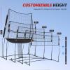 imageZELUS Volleyball Training Equipment 11x8 ft Volleyball Practice Net Station with Adjustable Height ampamp Ball ReturnBlack 1