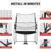 imageZELUS Volleyball Training Equipment 11x8 ft Volleyball Practice Net Station with Adjustable Height ampamp Ball ReturnBlack 1
