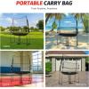 imageZELUS Volleyball Training Equipment 11x8 ft Volleyball Practice Net Station with Adjustable Height ampamp Ball ReturnBlack