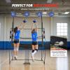 imageZELUS Volleyball Training Equipment 11x8 ft Volleyball Practice Net Station with Adjustable Height ampamp Ball ReturnBlack