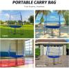imageZELUS Volleyball Training Equipment 11x8 ft Volleyball Practice Net Station with Adjustable Height ampamp Ball ReturnBlue 1