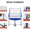 imageZELUS Volleyball Training Equipment 11x8 ft Volleyball Practice Net Station with Adjustable Height ampamp Ball ReturnBlue 1