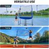 imageZELUS Volleyball Training Equipment 11x8 ft Volleyball Practice Net Station with Adjustable Height ampamp Ball ReturnBlue 1
