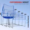 imageZELUS Volleyball Training Equipment 11x8 ft Volleyball Practice Net Station with Adjustable Height ampamp Ball ReturnBlue 1