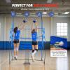 imageZELUS Volleyball Training Equipment 11x8 ft Volleyball Practice Net Station with Adjustable Height ampamp Ball ReturnBlue