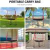 imageZELUS Volleyball Training Equipment 11x8 ft Volleyball Practice Net Station with Adjustable Height ampamp Ball ReturnRed 1