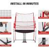 imageZELUS Volleyball Training Equipment 11x8 ft Volleyball Practice Net Station with Adjustable Height ampamp Ball ReturnRed 1