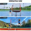 imageZELUS Volleyball Training Equipment 11x8 ft Volleyball Practice Net Station with Adjustable Height ampamp Ball ReturnRed 1