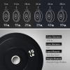 imageZELUS Weight Plate Set of 2 Twin 2quot Bumper Plates for Strength and Training Fitness Olympic Weight Set with Rubber Barbell Dumbbell Plates Stainless Steel Inserts for Pro or Home Gyms15 LB