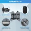 imageZELUS Weighted Vest 6lb8lb12lb16lb20lb25lb30lb Weight Vest with Reflective Stripe for Workout Strength Training Running Fitness Muscle Building Weight Loss WeightliftingGrey