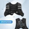 imageZELUS Weighted Vest 6lb8lb12lb16lb20lb25lb30lb Weight Vest with Reflective Stripe for Workout Strength Training Running Fitness Muscle Building Weight Loss WeightliftingBlack