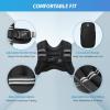 imageZELUS Weighted Vest 6lb8lb12lb16lb20lb25lb30lb Weight Vest with Reflective Stripe for Workout Strength Training Running Fitness Muscle Building Weight Loss WeightliftingBlack
