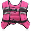 imageZELUS Weighted Vest 6lb8lb12lb16lb20lb25lb30lb Weight Vest with Reflective Stripe for Workout Strength Training Running Fitness Muscle Building Weight Loss WeightliftingPink