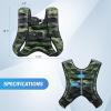 imageZELUS Weighted Vest 6lb8lb12lb16lb20lb25lb30lb Weight Vest with Reflective Stripe for Workout Strength Training Running Fitness Muscle Building Weight Loss WeightliftingForest Green Camo