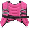 imageZELUS Weighted Vest 6lb8lb12lb16lb20lb25lb30lb Weight Vest with Reflective Stripe for Workout Strength Training Running Fitness Muscle Building Weight Loss WeightliftingPink