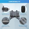 imageZELUS Weighted Vest 6lb8lb12lb16lb20lb25lb30lb Weight Vest with Reflective Stripe for Workout Strength Training Running Fitness Muscle Building Weight Loss WeightliftingGrey