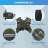 imageZELUS Weighted Vest 6lb8lb12lb16lb20lb25lb30lb Weight Vest with Reflective Stripe for Workout Strength Training Running Fitness Muscle Building Weight Loss WeightliftingGreen