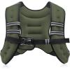 imageZELUS Weighted Vest 6lb8lb12lb16lb20lb25lb30lb Weight Vest with Reflective Stripe for Workout Strength Training Running Fitness Muscle Building Weight Loss WeightliftingGreen