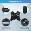 imageZELUS Weighted Vest 6lb8lb12lb16lb20lb25lb30lb Weight Vest with Reflective Stripe for Workout Strength Training Running Fitness Muscle Building Weight Loss WeightliftingBlack