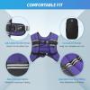 imageZELUS Weighted Vest 6lb8lb12lb16lb20lb25lb30lb Weight Vest with Reflective Stripe for Workout Strength Training Running Fitness Muscle Building Weight Loss WeightliftingViolet