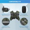 imageZELUS Weighted Vest 6lb8lb12lb16lb20lb25lb30lb Weight Vest with Reflective Stripe for Workout Strength Training Running Fitness Muscle Building Weight Loss WeightliftingGreen